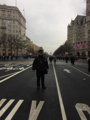 Det. Silva in Washington D.C. for Inauguration Security