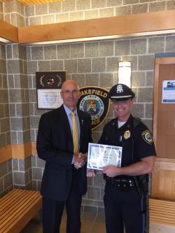 Congratulations Officer Whaley - "Officer of the Quarter"
