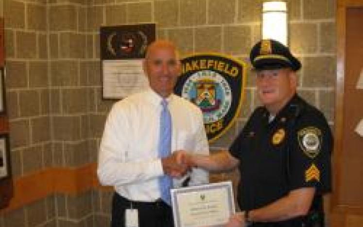 Congratulations to Detective Sergeant DiNanno - "Officer of the Quarter"